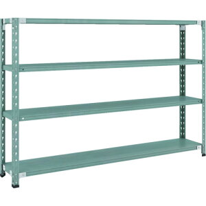 【送料別途】【直送品】TRUSCO CB型セミボルトレス軽量棚 1800X300XH1200 4段 グリーン CB-4634-GN