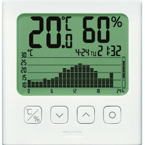 TANITA グラフ付きデジタル温湿度計 白色 TT-581