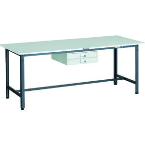 【送料別途】【直送品】TRUSCO RAE型軽量作業台 1800X750 薄型2段引出し付 ダークグレー色 RAE-1800UDC2 DG