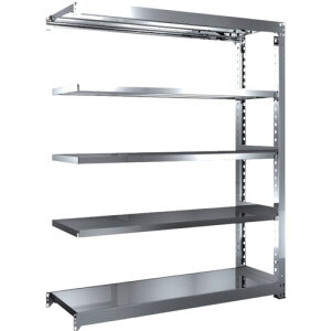 【送料別途】【直送品】TRUSCO ステンレス製中量ボルトレス棚 SM3型 W1500×D471×H1800 5段 連結 SM3-6555B