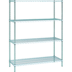 【送料別途】【直送品】エレクター ステンレスエレクターシェルフ 間口1212×奥行613×高さ1384 4段 SLS1220 PS1390-4