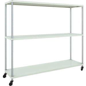 �y�����ʓr�z�y�����i�zTRUSCO �X�`�[�����b�N �t�F�j�b�N�X���b�N 1800X450 3�i U�ԗ֕t W�F �R�ە��̓h�� PER-5643-U125-W