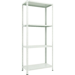 【送料別途】【直送品】TRUSCO スチールラック 軽量棚 中棚ボルトレス型 875X300X2100 4段 ネオグレー L73V-14:NG