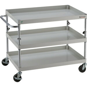 【送料別途】【直送品】TRUSCO ツールワゴン フェニックスワゴン 省音 900X600XH700~950 3段 ホワイト PEW-A793-W