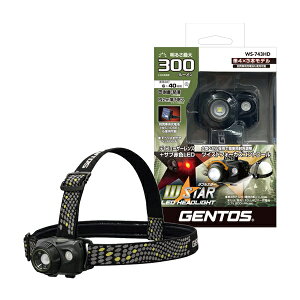 �ԐFLED���ڃw�b�h���C�g �W�F���g�X GENTOS WS-743HD