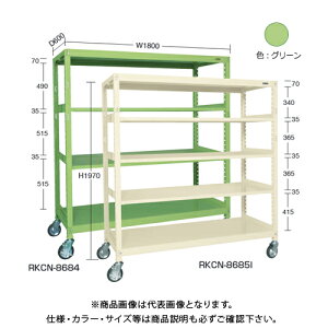 �y�����ʓr�z�y�����i�z�T�J�G SAKAE �L���X�^�[���b�NRK�^(�i�C�����E���^���ԁE5�i�^�C�v) W1800×D600×H1970 �O���[�� RKCN-8685NU