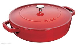 staub(ストウブ)　ブレイザーソテーパン　28cm　チェリー　40511-474[ ソテーパン ソテー鍋 片手鍋 鍋 片手 ソテー : IH対応 IH ].【 ストウブ | staub 】