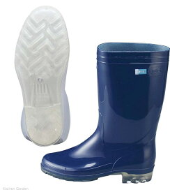 アキレス　長靴　タフテックホワイト62(透明底)　ブルー　22.5cm[ 調理用長靴 厨房用長靴 靴 長靴 : ]