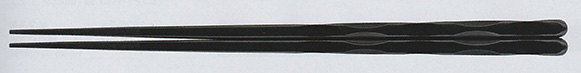 SPS樹脂箸(日本製) 22.7cm 面彫箸 黒OM 【10個セット】【他商品との同梱配送不可・代引不可】