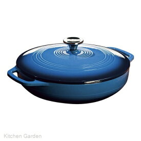 ロッジ　エナメルキャセロール　EC3CC33　ブルー[ キャンプ オーブン 調理食器 キャセロール鍋 食器 鍋 : IH対応 IH ]
