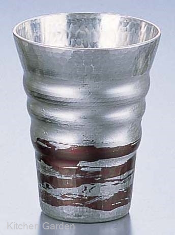 銅錫被 刷毛目フリーカップ SG013 120cc[ グラス カップ 酒器 : 銅