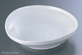 白釉たわみ8.0大皿　深　B03-35 [ ディッシュプレート お皿 食器 大皿 プレート 皿 : ]
