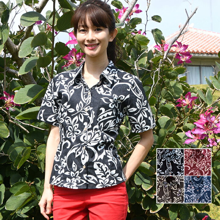Ryukyu Style 半袖シャツ レッド トライバル柄 新品 WWS×FC琉球 