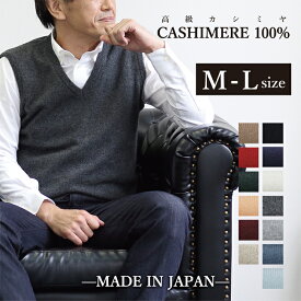 日本製 高級 カシミヤ 100% Vネックベスト M-Lサイズ メンズ ニット セーター カシミヤ100% カシミア cashmere 最高級 ホワイト ホワイトカシミヤ モンゴル ビジネス シニア 定番 無地 生地 服 長袖 紳士 男性用 暖かい 軽量 冬 ギフト 黒 白 グレー 赤 オレンジ 水色