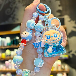 【10%OFF~25%OFF】キャラクター風 チャーム ビーズストラップ 可愛い クリスタル流砂ボトル キーホルダー バッグチャーム リュックチャーム カバン飾り 車のキーホルダー バッグアクセサリー