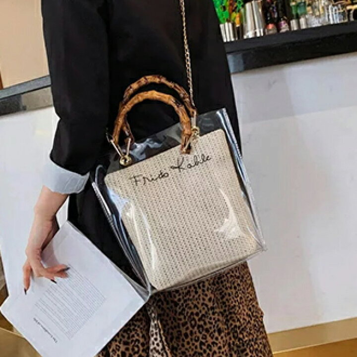 楽天市場】トートバッグ レディース ショルダー 手提げ クリア 透明 夏 