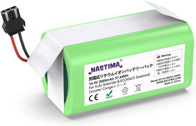 Nastima RoboVac 11s 交換用バッテリー eufy用 ロボット掃除機交換用バッテリー 14.4v 2600mAh RoboVac 11・11s・15C・30C・G10・G20・G30・G40シリーズ・Ecovacs Deebot用 N79・DN621・DN622 など対応 ユーフィー用 BMS保護回路付き 3時間以上連続稼働 メーカー保証