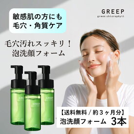 【セット／送料無料】【公式】泡洗顔フォーム 3本セット 敏感肌 低刺激 GREEP ［本体155mL×3］