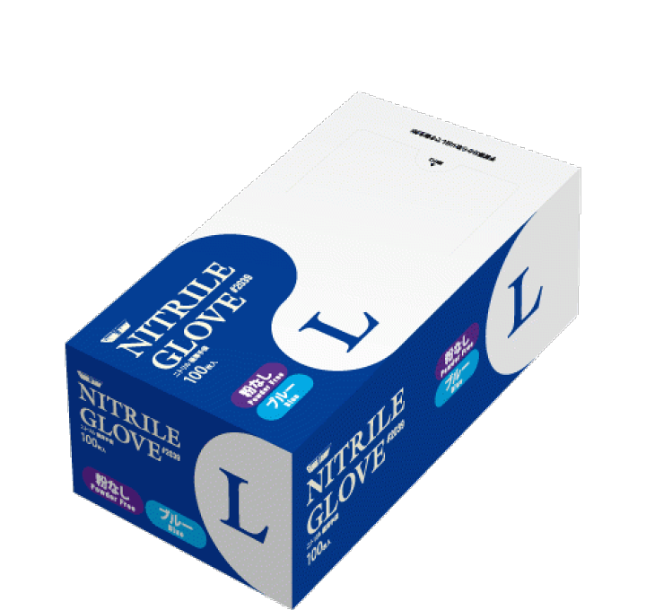 楽天市場】送料無料 ニトリル使い切り極薄手袋 粉無 ブルー 100枚入 SS