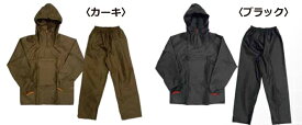 送料無料 処分特価 リップストップヤッケパンツ上下セット M、L、LL、3L カーキ ブラック 弘進ゴム ポリエステルパーカー ズボン 破れにくい はっ水加工 RP-01