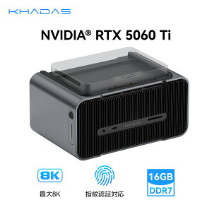 Khadas Mind Graphics 2 eGPU �V���i �O�t���O���t�B�b�N�{�[�h NVIDIA RTX 5060 Ti 16GB GDDR7���� | �T���_�[�{���g4�Ή� �m�[�gPC���� �f�X�N�g�b�vGPU | HDMI 2.1b & DP 2.1b��4K/8K�o�͉\ | PCIe 4.0 x8 | �����X�s�[