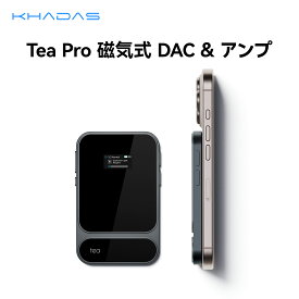 送料無料 Khadas Tea Pro 磁気式ヘッドホンアンプ ES9039Q2M DACチップ Qualcomm QCC5181 XMOS XU316-1024搭載 0.95インチAMOLEDディスプレイ 4.4mm&3.5mm出力 BT 5.4 768kHz/32bit Hi-Res対応 DACアンプ