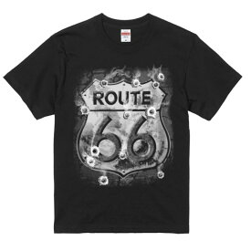 アメリカ直輸入 グラフィック デザイン Tシャツ ROUTE 66 ブラック 半袖 綿100% ストリート プリント tシャツ メンズ レディース 男女兼用 夏 海 アウトドア イベント キャンプに最適 t-shirt-biker-016
