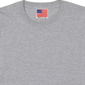 Made in USA ファクトリーブランド BAYSIDE ベイサイド アメリカ製 ハイクオリティー USA 6.1オンス ヘビーウエイト Tシャツ 半袖 綿100% グレー メンズ レディース 男女兼用 夏 海 アウトドア イベント キャンプに最適 t-shirt-usa-g