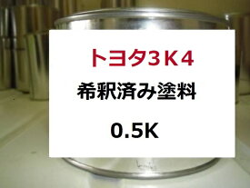 トヨタ3K4　塗料　レッドマイカM　希釈済　カラーナンバー　カラーコード　3K4