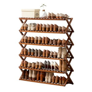 シューズラック 折りたたみ スリム 省スペース 3段/4段/5段/6段 天然竹製 完成品 幅50/70/101cm 組立不要 靴棚 靴収納 玄関 室内 廊下 部屋