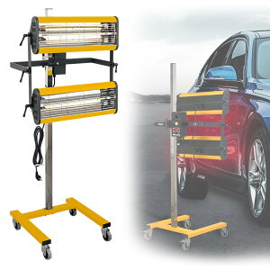 赤外線ペイントランプ 短波赤外線車暖房ランプ、自動車コーティングに適した塗料乾燥機 多機能赤外線ペイント乾燥機車の塗装スプレーペイントブース用赤外線ペイント硬化ランプ 長時間