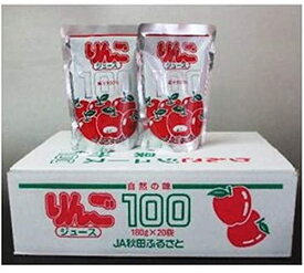JA秋田ふるさと　りんごジュース　20パック入り 秋田　フジ 　つがる　秋田ふるさと　アップルジュース　100パーセント　JAふるさと　時期により品種が異なります。