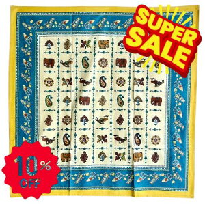 wyVX[p[SALE10OFFxe[uNX Ch100% ubNvg  E yCY[ GXjbN GKg AWA ^[RCY105cm×105cm kc009