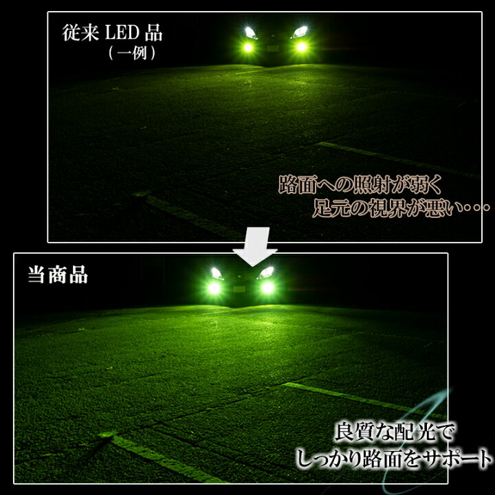 楽天市場】LED フォグランプ グリーン HB4 LED バルブ 緑色 ライム 