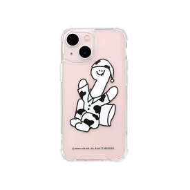 168cm ハイブリッドクリアケース for iPhone 13 mini White Olly with パジャマ