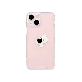 168cm ハイブリッドクリアケース for iPhone 13 mini リンゴとくまちゃん