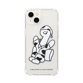 168cm ハイブリッドクリアケース for iPhone 13 White Olly with パジャマ