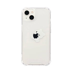 168cm ハイブリッドクリアケース for iPhone 13 リンゴとくまちゃん