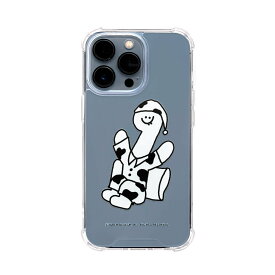 168cm ハイブリッドクリアケース for iPhone 13 Pro White Olly with パジャマ