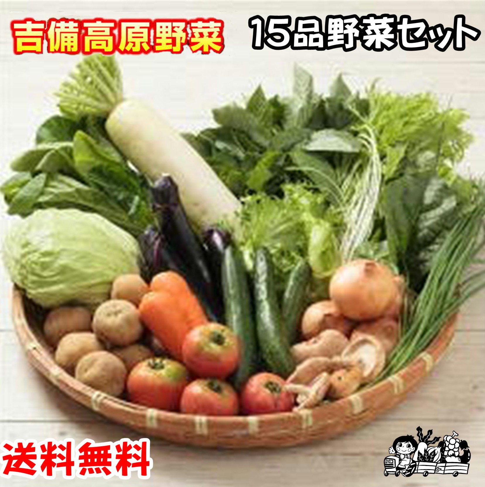 ■送料無料■<Br><Br>大盛り１５品野菜セット 詰め合わせ<BR>３５８０円