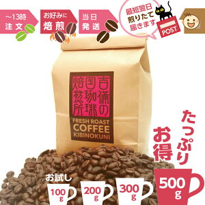 いりたて 新鮮 ★ 吉備の国 スペシャルブレンド ★ コーヒー豆 お得 500g お試し 100g 200g 300g お徳用 美味しい コーヒー 豆 レギュラーコーヒー(豆) おいしい 珈琲 焙煎:中深煎り シティロースト