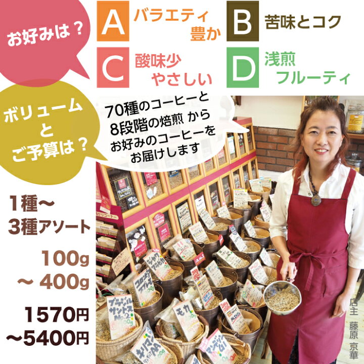 楽天市場】煎りたて! お好みで選ぶ スペシャルティコーヒー NEW☆100g 