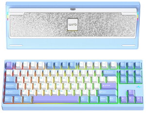 WOBKEY Crush80 ���J�j�J���L�[�{�[�h 3WAY�ڑ� ���� �e���L�[���X TKL �R���p�N�g�T�C�Y �p���z�� �K�X�P�b�g�}�E���g RGB �A���~������ �ȒP���O���P�[�X �z�b�g�X���b�v VIA �������K�i