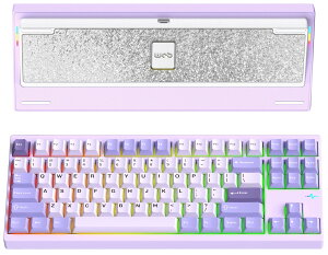 WOBKEY Crush80 ���J�j�J���L�[�{�[�h 3WAY�ڑ� ���� �e���L�[���X TKL �R���p�N�g�T�C�Y �p���z�� �K�X�P�b�g�}�E���g RGB �A���~������ �ȒP���O���P�[�X �z�b�g�X���b�v VIA �������K�i