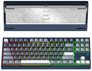 WOBKEY Crush80 ���J�j�J���L�[�{�[�h 3WAY�ڑ� ���� �e���L�[���X TKL �R���p�N�g�T�C�Y �p���z�� �K�X�P�b�g�}�E���g RGB �A���~������ �ȒP���O���P�[�X �z�b�g�X���b�v VIA �������K�i