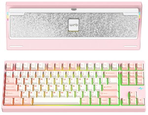 WOBKEY Crush80 ���J�j�J���L�[�{�[�h 3WAY�ڑ� ���� �e���L�[���X TKL �R���p�N�g�T�C�Y �p���z�� �K�X�P�b�g�}�E���g RGB �A���~������ �ȒP���O���P�[�X �z�b�g�X���b�v VIA �������K�i