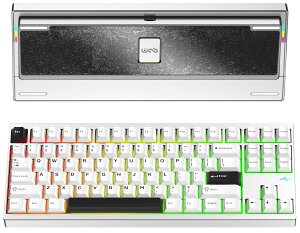 WOBKEY Crush80 ���J�j�J���L�[�{�[�h 3WAY�ڑ� ���� �e���L�[���X TKL �R���p�N�g�T�C�Y �p���z�� �K�X�P�b�g�}�E���g RGB �A���~������ �ȒP���O���P�[�X �z�b�g�X���b�v VIA �������K�i