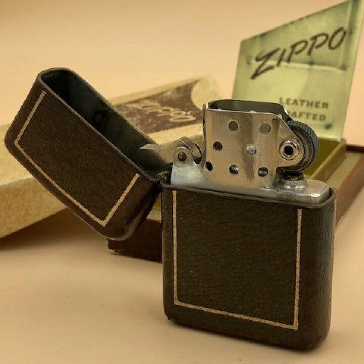 楽天市場】ジッポー ZIPPO ライター フルカバーレザー 未使用 1950年製 