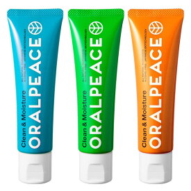 オーラルピース クリーン&モイスチュア 80g 歯みがきジェル オリジナル/オレンジ/ミント 歯磨き粉 口腔ケア 虫歯・口臭ケア 宇宙歯みがき