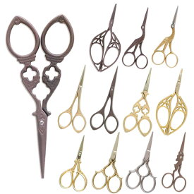 ポッシュリビング デザインシザー ステンレス アンティーク調 ハサミ はさみ 手芸 クラフト オシャレ ステーショナリー